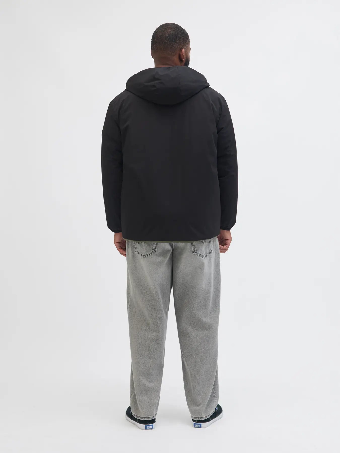 Giubbotto Reversibile Uomo con Cappuccio – Nero & Verde Militare