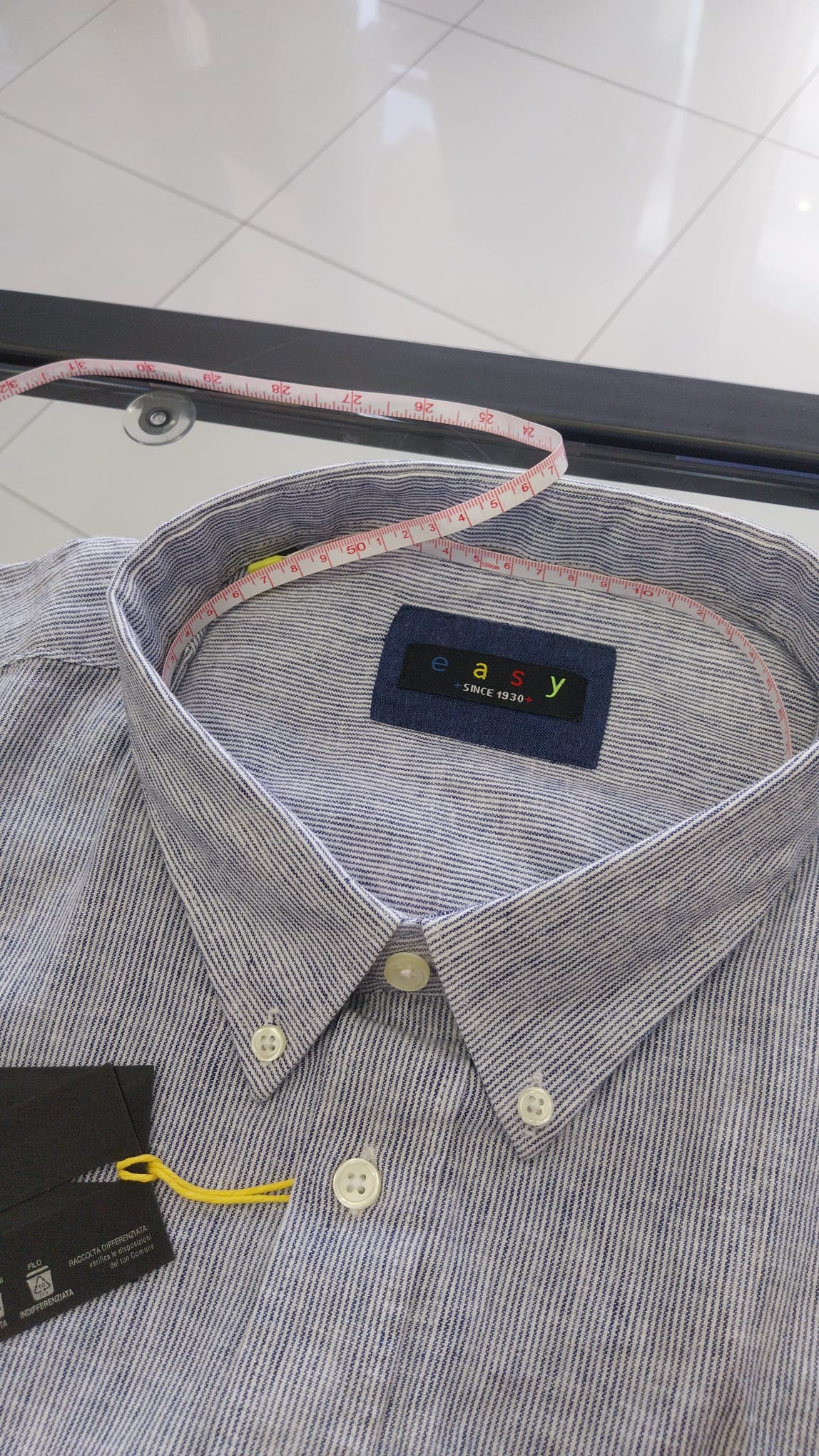 camicia lino tinto filo maniche corte easy maxfort( taglie forti)