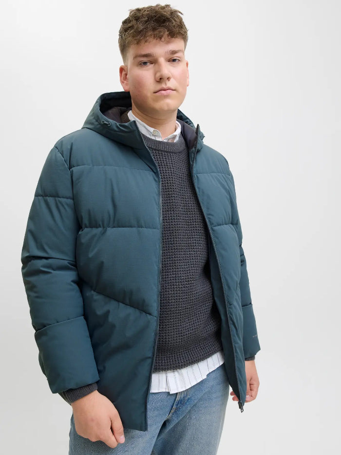 Piumino uomo Jack & Jones Plus con cappuccio – taglie forti oversize