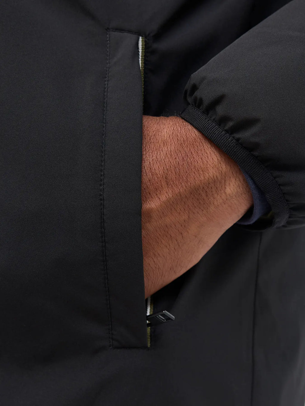 Giubbotto Reversibile Uomo con Cappuccio – Nero & Verde Militare