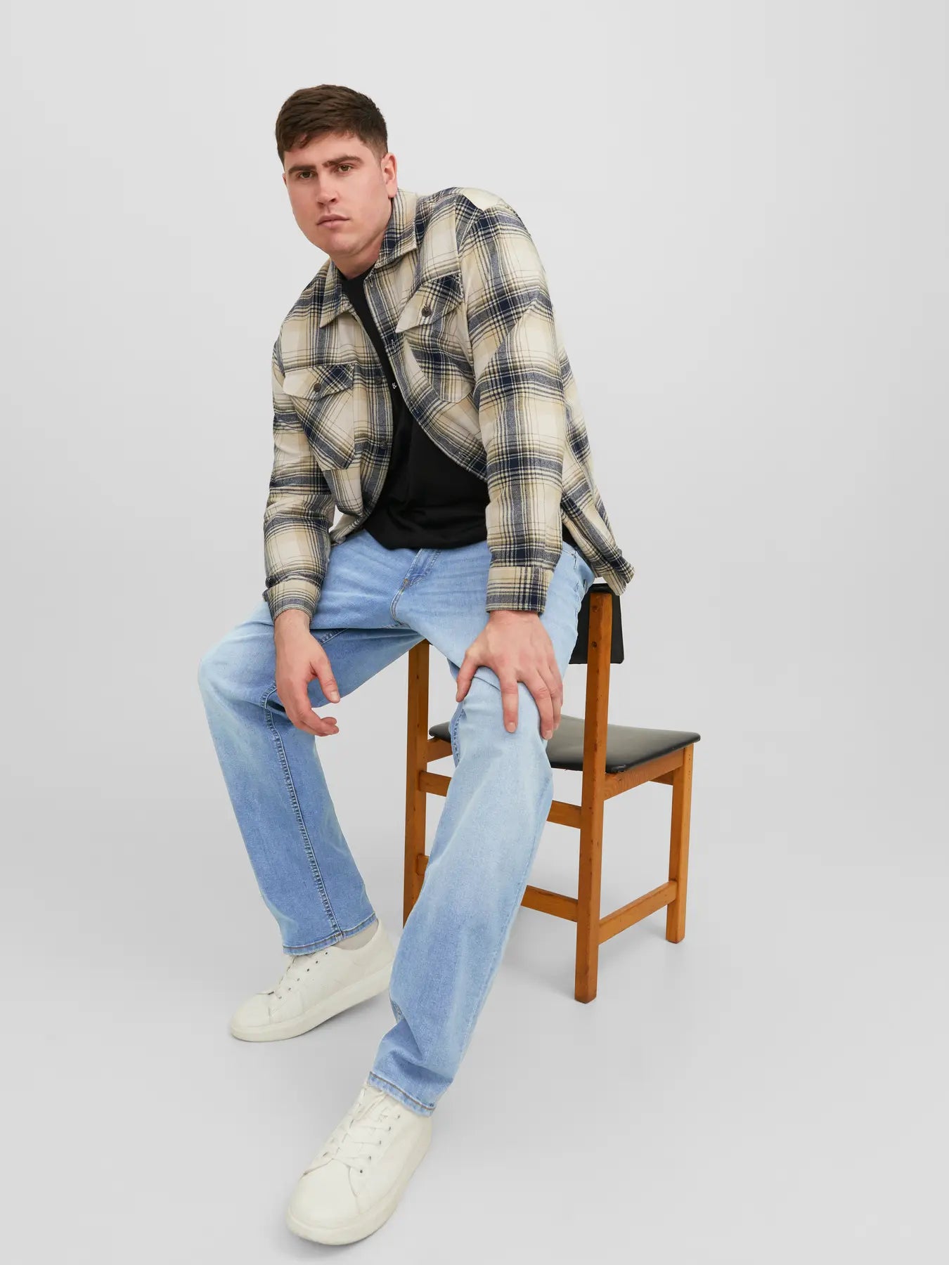 JeansJACK&JONES PLUS Blue Denim taglie forti oversize DALLA 40 ALLA 54(ITA=DA 54 A68/70)