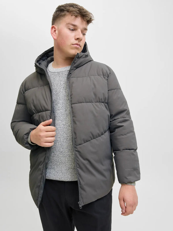 Piumino uomo Jack & Jones Plus con cappuccio – taglie forti oversize