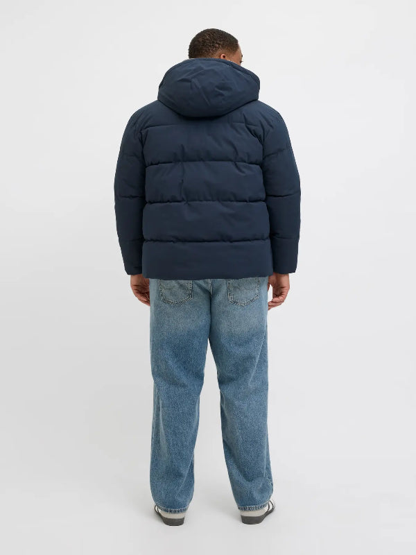 Piumino uomo Jack & Jones Plus con cappuccio – taglie forti oversize