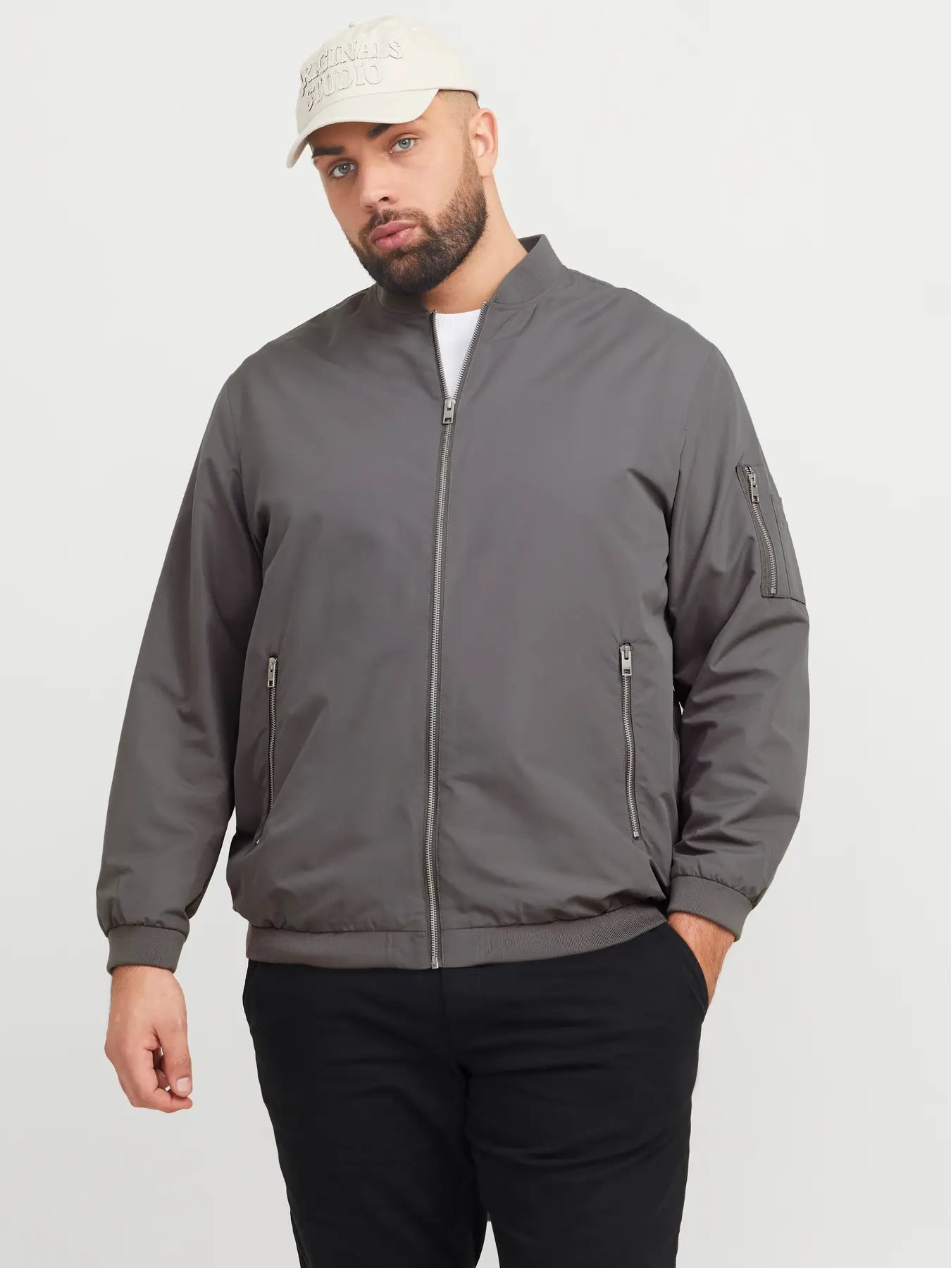 bomber giacca a vento estiva jack&jones plus fit