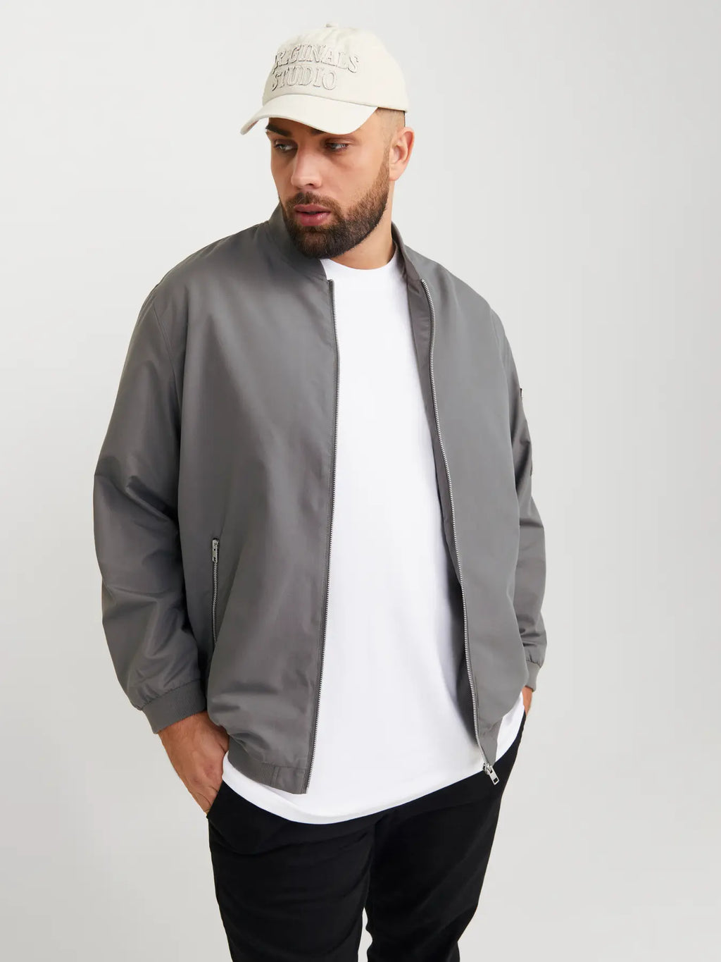 bomber giacca a vento estiva jack&jones plus fit