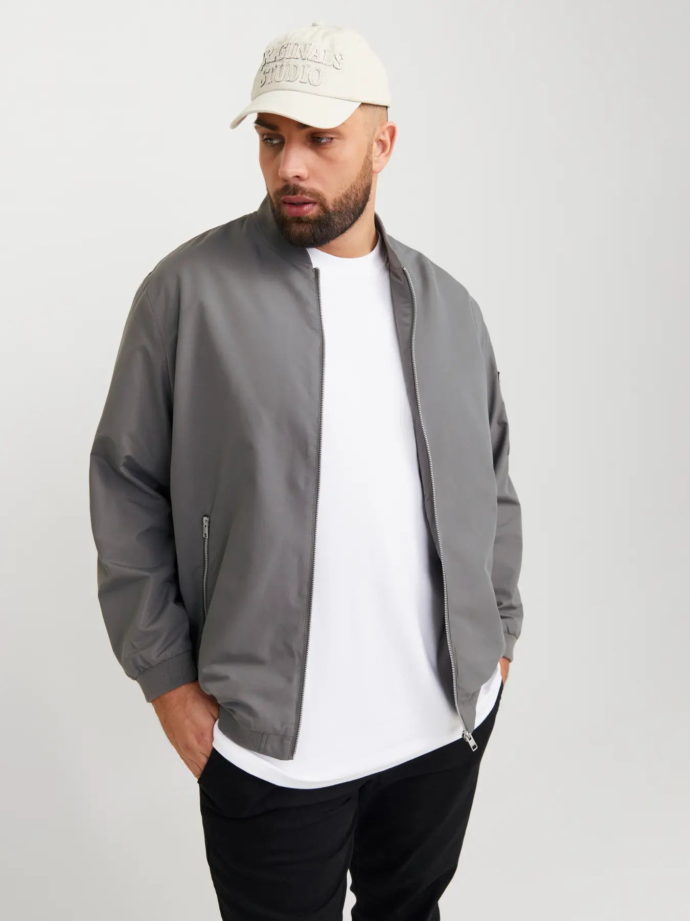 bomber giacca a vento estiva jack&jones plus fit